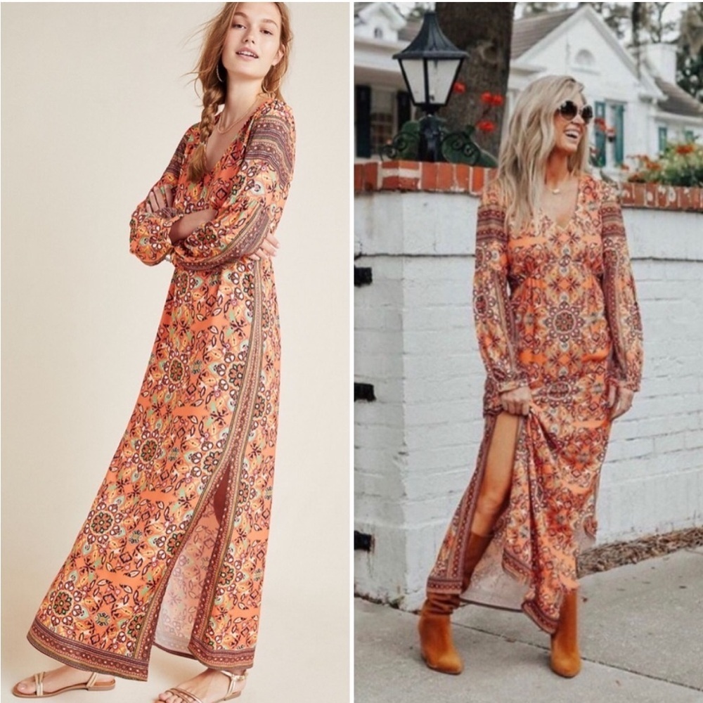 Farm Rio for Anthropologie Clarabella Maxi dress XS